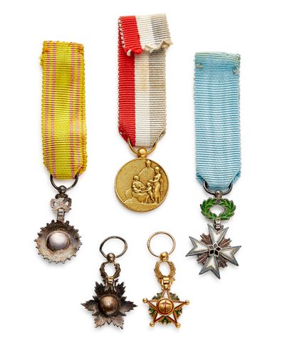 Colonies et Protectorats - Lot de cinq :...