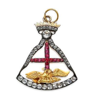Franc-Maçonnerie - Rose-Croix, bijou en forme...