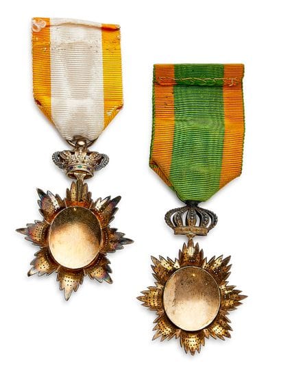 Annam - Order of the Dragon of Annam, two...