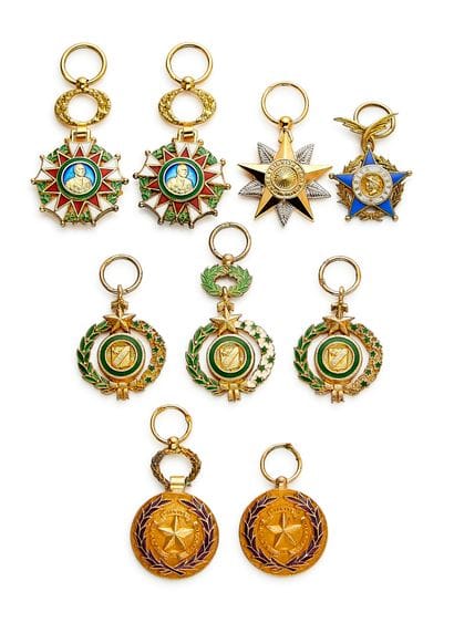 Central African Republic - Set of nine miniatures:...