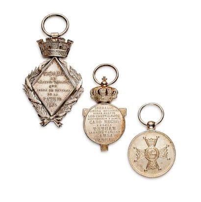 Spain - Set of three silver medals: African...