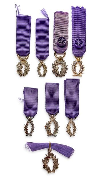 Academic Palms, set of eight miniatures:...