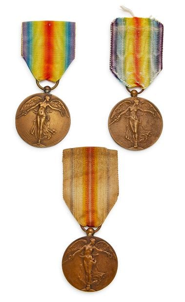 Belgium – World War I, three bronze inter-allied...