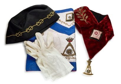 Franc-Maçonnerie - Lot de quatre souvenirs...