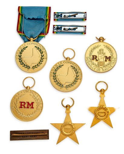 Mali - Lot de six : Médaille d'or de l'Indépendance,...