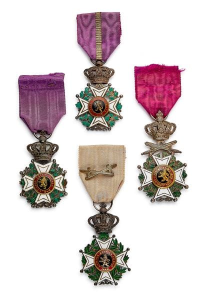 Belgium - Order of Leopold, set of four Knight's...