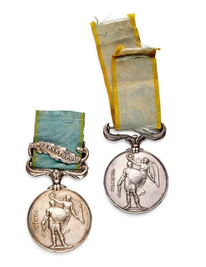 United Kingdom - Crimea Medal, two silver...
