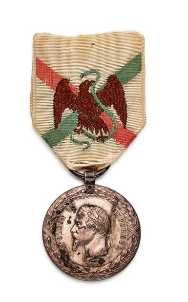 France - Mexican medal signed 