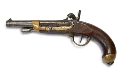 Pistolet d'arçon modèle 1822 T Bis. 
Canon...