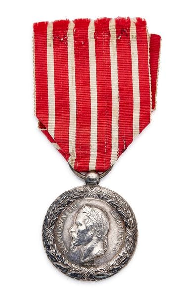 Italian Medal, 2nd type in silver with bar,...
