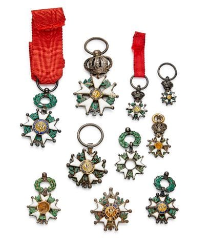 Légion d'honneur - Lot de dix miniatures...