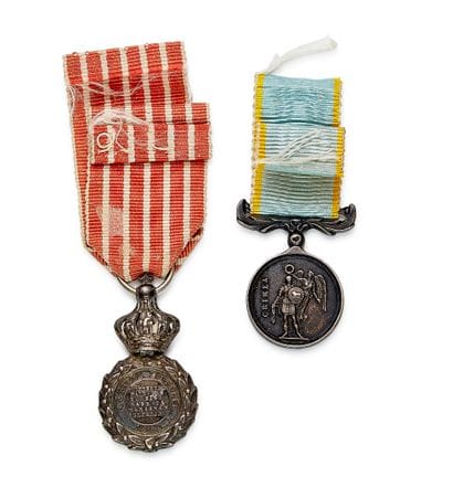 Second Empire - Set of two: an Italian medal,...