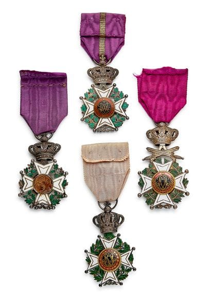 Belgium - Order of Leopold, set of four Knight's...