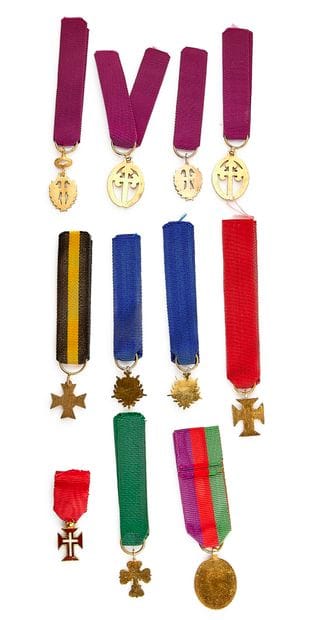 Portugal - Set of eleven vermeil and enamel...