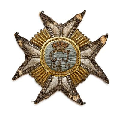 Franc-Maçonnerie - Suède - Plaque brodée...