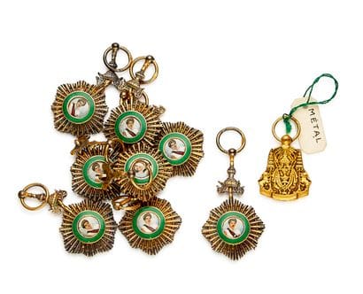 Cambodia - Set of nine miniatures: one Crown...