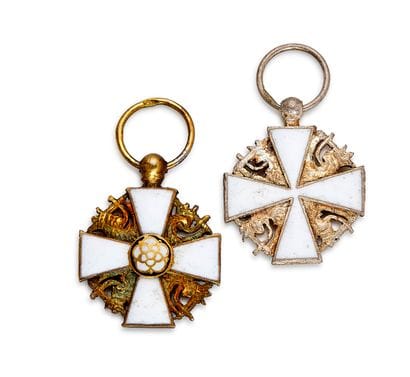 Finland - Order of the Rose, two miniatures:...