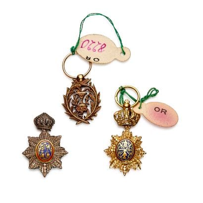 Cambodia - Set of three miniatures: Royal...