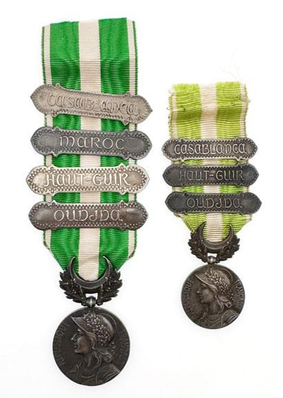 Deux médailles du Maroc, 1907-1909, par George...
