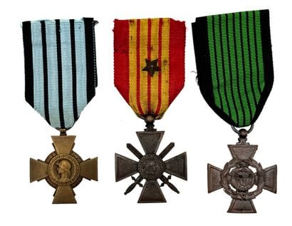 World War II - Vichy, set of three decorations...