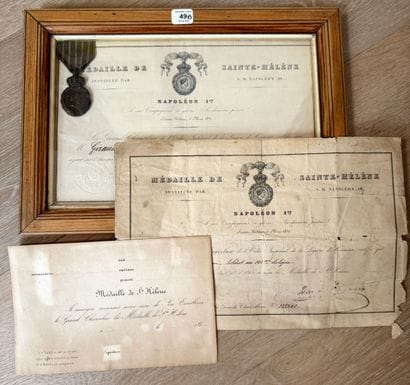 St. Helena medal - Set of three: a patent...