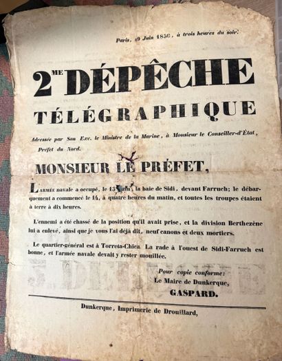 Restauration et XIXe siècle lot de dix documents...