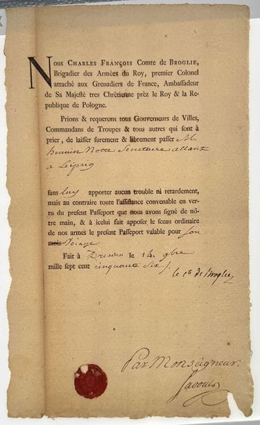 Ancien Régime, set of four documents: 

-...
