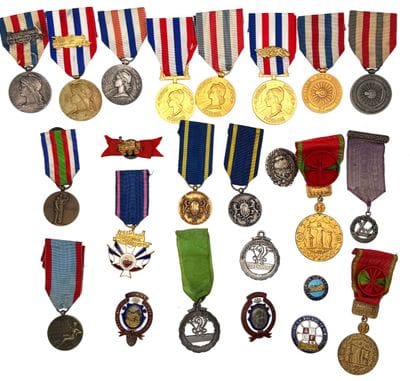 RAILWAY

Lot of thirty-four medals or badges:...