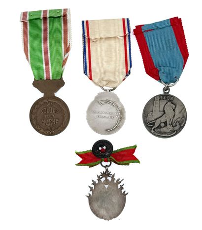 Première Guerre mondiale - Lot de quatre...