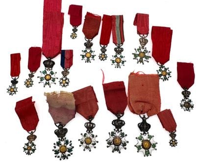 Légion d'honneur - XIXe siècle, lot de dix-sept...
