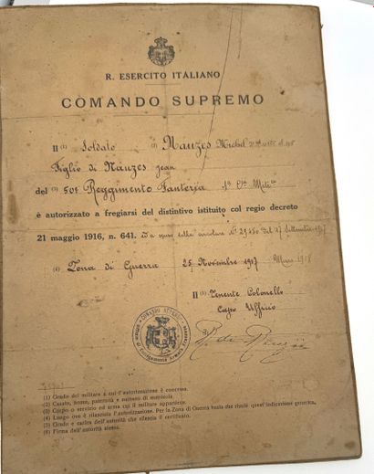 Royaume d'Italie - Lot de dix décorations...