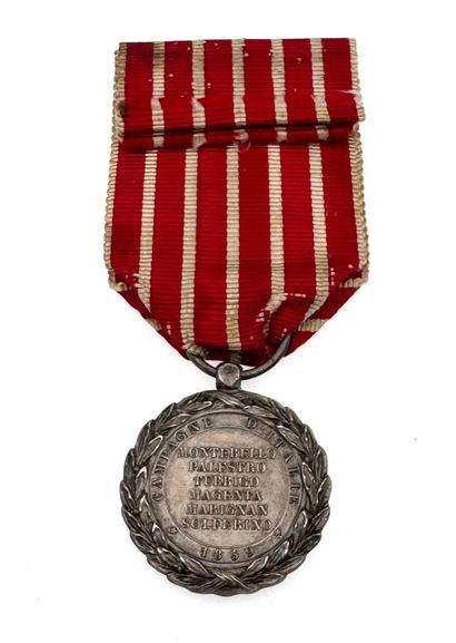 LA GUERRE D'ITALIE 1859

Médaille d'Italie,...