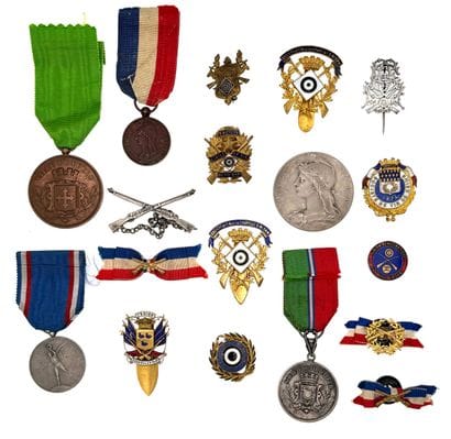 Lot of eighteen shooting company medals or...