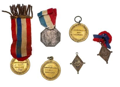 French Revolution, set of six medals : 

-...