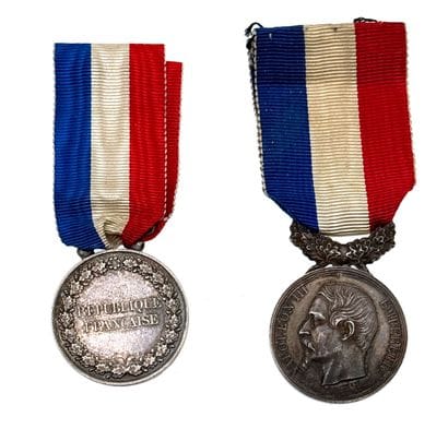 Ministère de l'Intérieur - Lot de deux médailles...