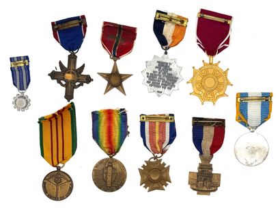 États-Unis d'Amérique, USA - Lot de dix médailles...