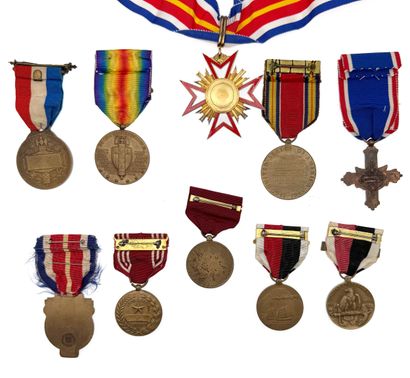 États-Unis d'Amérique, USA - Lot de dix médailles...