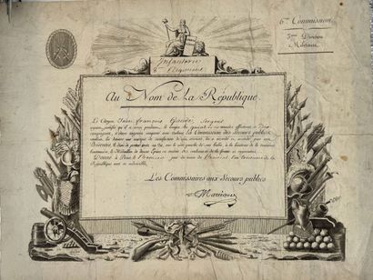 Vétérance medal, set of four diplomas : 

-...