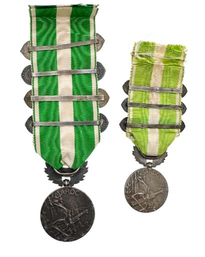 Deux médailles du Maroc, 1907-1909, par George...