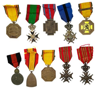 Belgium - First World War, lot of ten decorations...