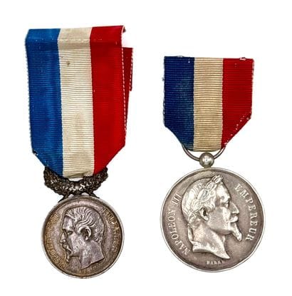 Second Empire - Lot de deux médailles d'honneur...