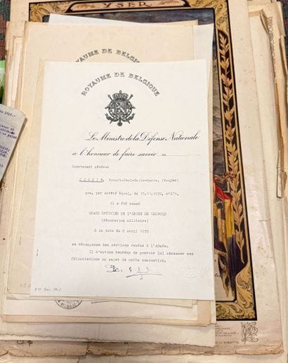 Belgique - Archives militaires du lieutenant-général...