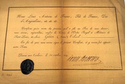 Ordre de Saint-Louis - Set of three documents:...
