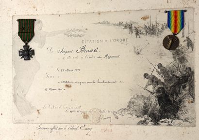 First World War - Lot of five patents and...