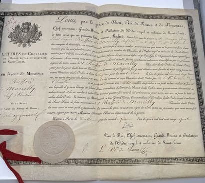 Ordre de Saint-Louis - Set of three documents:...