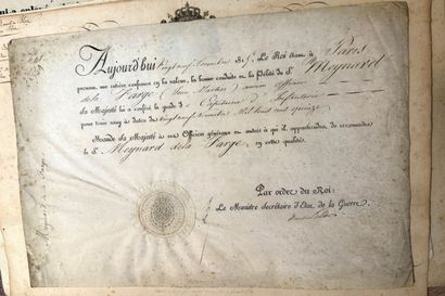 Restauration et XIXe siècle lot de dix documents...