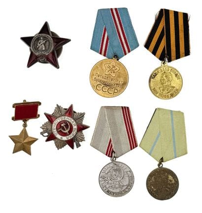 Russia, USSR - Lot of seven decorations in...