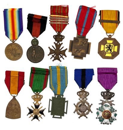 Belgium - First World War, set of ten decorations...