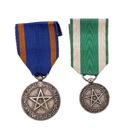 Maroc - Lot de deux médailles : une médaille...