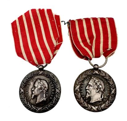 Médaille d'Italie, lot de deux médailles...